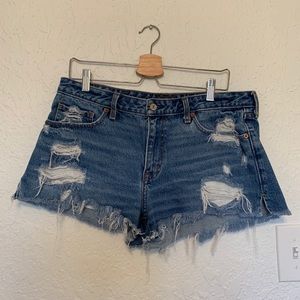 A&F Low Rise Denim Shorts